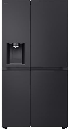LG GSLB91EVAB Side-by-Side Kühl/-Gefrierkombination (623 L, Energieklasse B) mit Eis-, Crushed Ice- & Wasserspender (UVnano, Total No Frost, LINEARCooling), Schwarz