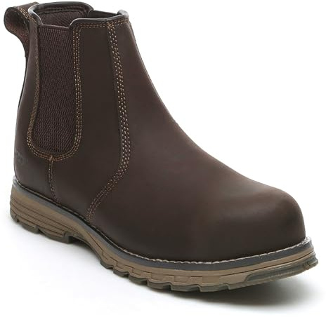 Apache Workwear Men's Flyweight Dealer Safety Boot | UK Size 8 | Brown Water Resistant Safety Shoe | Toe Cap and Mid Sole Protection | Lightweight and Comfortable Easy Entry