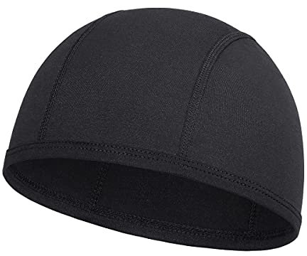 Wmcaps Unterhelmmütze Sommer, Kühlende Schädelkappe, Mütze unter fahrradhelm, Schnelltrocknende Sportkappen für Männer und Damen, Einheitsgröße (Schwarz)