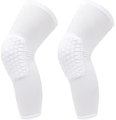 Rodillera Deportiva, Suave, Cómoda, Unisex, Compresión, Manga de Rodilla, Soporte, Protector de Rodilla para Baloncesto, Correr (Blanco)