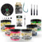 Zite Fishing Troutmallows Starter-Set - Marshmallow Forellen-Köder - Gummiperlen - Forellen-Haken Vorfächer Gr.6 - Bodentaster Grund-Posen - 30 Karabiner-Wirbel
