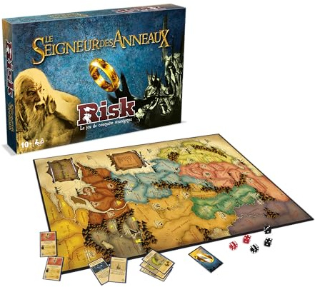 Winning Moves - Risk Le Seigneur des Anneaux - Jeu de société - Jeu de Plateau - A partir de 10 Ans - De 2 à 4 Joueurs - Version française