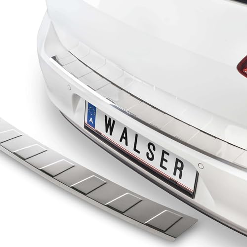 Walser Premium Ladekantenschutz für Audi A4 B9 Avant (8W5, 8WD) 2019-Heute, 100% maßgeschneiderter Kantenschutz Edelstahl Proguard, Kofferraum Stoßstangenschutz Auto Made in Europa Silber
