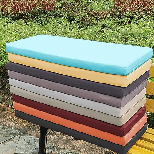 Xpnit Weiche Dicke Bank Kissen Sitzpolster 2/3 Sitzer wasserdicht,100x45/100x50cm Gartenbank Sitzkissen Pad für Esszimmer Haus Innen Außen (80x30cm,Braun)