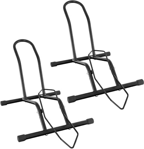 MAKELEN 2 Packs Bike Floor Stand for Mountain MTB & Road Bicycles 23c-4.0 inch Wide Tire 20-29 inch Tire Indoor Outdoor Bike Rack Bicycle Floor Stand Black