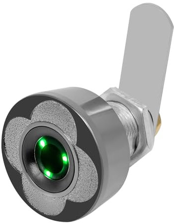 MINRS Fingerabdruck Schloss 20mm Elektronisches Schubladenschloss Fingerabdruck Schloss Schrank mit 20 Fingerabdrücke 6-8 Monate Standby-Zeit, für Schubladen, einseitig öffnende Schränke Schwarz