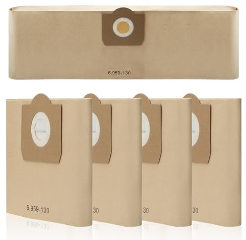 APOMOONS 4 Piezas Bolsas de Aspiradora para Kärcher WD3, Bolsas Aspiradora de Papel 6.959-130.0, Bolsa Aspiradora Universal Premium A2201/2604/2251/2554/2504/2204