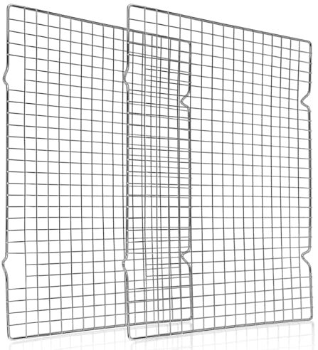 2 PCS Cooling Racks 10.5 x 15.8 Inch Stainless Steel Baking Rack Wire Rack for Roasting, Baking, Grilling, Cooling, Wire Grill Rack, Oven Safe Cooling Racks for Baking
