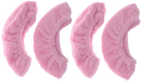 FUNOMOCYA 2 Paires Protections de Lames pour Patins à Glace Garçon Fille Doublure Éponge Absorbant Eau Couvre-Lames Élastique Rose XL Protège Patins Hockey et Patinage Artistique Lot