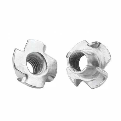 10 pezzi M2 M3 M4 M5 M6 M8 M101/4-20 acciaio al carbonio zincato quattro griffe punte dado prigioniero da inserire nel legno dado(M10(10pcs))