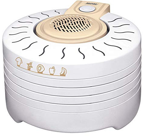 MPM MSG-03 Deshidratador de Alimentos Eléctrico, 4 Bandejas expansibles de 28 cm, frutas, setas y verduras, 250W