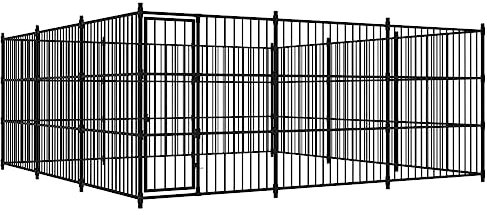 vidaXL Outdoor Hundezwinger 450x450x185cm Hundekäfig Hundehaus Hundehütte