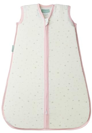 molis&co - Baby Sommerschlafsack - Sommer Baby Schlafsack 0.4 TOG - Neugeborene Babyschlafsack ohne Ärmel - 100% Baumwolle (Oeko-TEX 100), Premium Qualität - Pink Sky (95 cm)