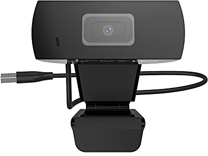 Xlayer Webcam 1080p I Full HD - Webcam mit Mikrofon I Plug & Play I Sichtfeld mit 70° I USB-Anschluss I Universalhalterung I für Skype, FaceTime, Zoom, Teams I kompatibel für Windows, Mac OS