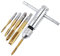 Gueenky Gewindeschneider Set Verstellbarer, Gewindeschneider M3 M4 M5 M6 M8, T Griff Windeisen Ratsche, Gewindeschneider Handgewindebohrer, HSS Gewindebohrer Set mit Werkzeughalter mit Ratsche
