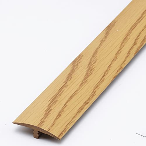Tira autoadhesiva de transición de suelo con molde en T de 4 cm de ancho para moqueta a baldosa/madera a baldosa, reductor de suelo de madera resistente para cortar alfombras, 35/39/43/47/51/55/59 p