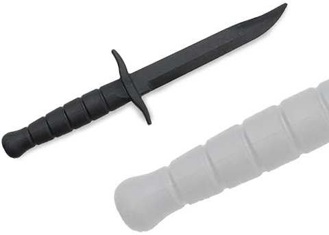 JAGUAR PRO GEAR - Flexible Hard Plastic Rubber Knife - Training Dummy Knife For Self Defence Training (Black)