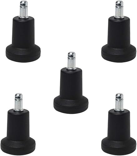 5pcs Bell Glides Caster Wheels High Profile Replacement Office Chair Stool Swivel Caster Wheels to Fixed Stationary Castors