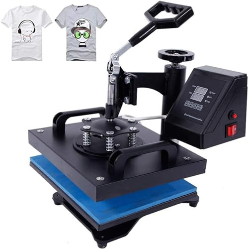 900 W överföringspress, 23 x 30 cm, 5–1, värmepress, varmpress, t-shirtpress, värmepress, överföringspress, textiltryck för att applicera bokstäver, siffror och mönster