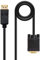 Convertitore cavo DisplayPort a VGA consente di collegare un dispositivo con uscita DP a un display con ingresso VGA. Colore nero, lunghezza 2,0 metri, connettori maschio su entrambe le estremità.