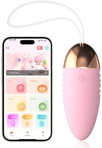 Vibratore portatile Oziral, controllato tramite app, con 10 modalità di vibrazione per il punto G e il clitoride. Un vibratore femminile con telecomando. Perfetto per coppie e donne. Ricaricabile
