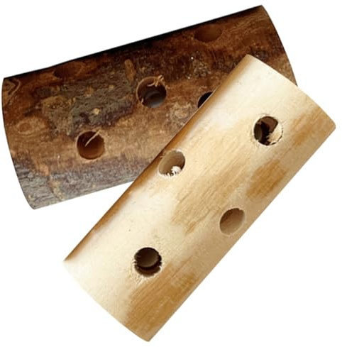 FONDOTIN Bâtons à Mâcher Naturels Idéals Maison et Lutter Le Mauvais Comportement en Bois de Pomme Lot de 2, Jouets de Dentition pour Petits Animaux pour Cochons d'Inde et Hamsters