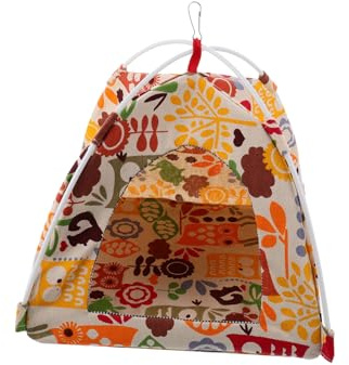 DIYEAH Hamac Suspendu pour Perroquet Cabane Chaude en Tissu Pliable Taille L Usage en Cage pour Oiseaux et Petits Perroquets