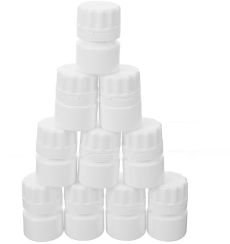 GAROZATION 10 Pezzi Contenitori Portapillole in Plastica con Tappi a Vite, Bottiglie Vuote Portatili per Compresse da Viaggio, Supporto Sigillante Antiperdite per Farmaci Quotidiani e Uso