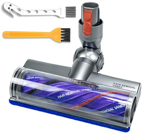 JUYLTOOL Cepillo Turbina Antienredos para Dyson V7 V8 V10 V11 V15 Aspiradoras, Cepillo Motorizado con Luce LED para Dyson SV10 SV11 SV12 SV14 para Moquetas y Suelos Duros