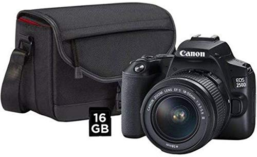Canon EOS 250D + EF-S 18-55mm Juego de cámara SLR 24,1 MP CMOS 6000 x 4000 Pixeles Negro