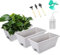 35cm 3er-Set Blumenkasten mit Untersetzer Rechteckiger Pflanzentopf aus Kunststoff Blumentopf Pflanzgefäß Kräutertopf Rechteck für Küche Balkon Fensterbank Gemüse Sukkulenten Dekorativer Window Box