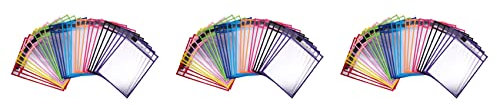 KLKNE 90 Stück trocken abwischbare PVC transparent trocken abwischbar Datei Tasche Wiederverwendbare trocken abwischbare Tasche