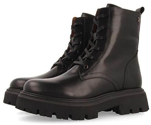 Botas Negras de Piel Estilo Militar para Mujer cardross