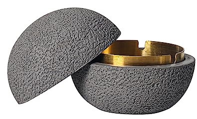 Cutfouwe Tischabfalleimer - Ideales Fassungsvermögen, Leicht Zu Reinigen, Allwetter-Mülltonnen - Perfekt Für Den Balkon, Auch Als Elegante Tischdekoration,Grau