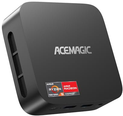ACEMAGICIAN Kron Mini K1 Mini PC, Windows 11 Pro, AMD Ryzen 5 7430U (6C/12T, hasta 4,3 GHz), Mini Ordenadores de Sobremesa 16GB RAM DDR4 512GB SSD, BT 5.2/WiFi 6/para Oficina, Ordenador Pequeño