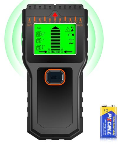 Leitungssuchgerät Ortungsgerät für Leitungssucher Wand Stromleitungsfinder Metallsuchgerät, Stud Kabelfinder 5 in 1 Wand Scanner Detektor Multifunktion mit LCD-Display, für Holzbalken, Kabel Metall