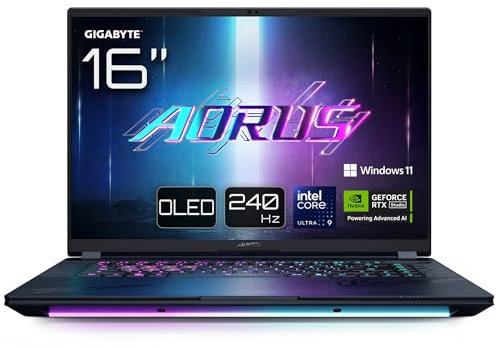 Gigabyte AORUS MASTER 16 BYH Gaming Laptop - 16.0“, 240Hz OLED, Intel Core 275HX, RTX 5080 GPU, 32GB DDR5 5600MHz, 2 x Gen4 1TB SDD, Windows 11 Pro, 2 Year Warranty, AORUS MASTER 16 BYHC5UKE65SP