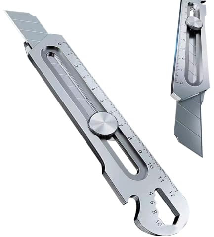 Cuttermesser Profi, 2025 Neu Schweres Mehrzweck Gebrauchsmesser, Edelstahl Universalmesser, Multifunktionales Mehrzweck Robuste Teppichmesser Druckguss Cutter Messer (1 Pcs)