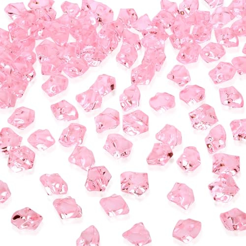 AWARDSEN 500 Stück Rosa Acryl Deko Diamanten, Edelsteine für Hochzeit, Kunsthandwerke Deko, Glitzersteine, dekosteine, Party, Vasenfülle, Muggelsteine Bunt