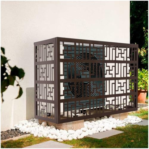 DVTFRYN 99x50x67cm, Cover for Air Conditioner Made of Aluminum Composite, Wall Mounting,Covering/Cladding for Air Conditioner and Heat Pump for Outdoor Unit Garden Balcony