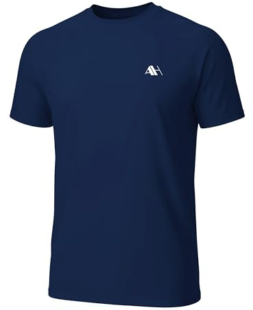 Mens Swim Top Sun Shirt Swimming Shirts Running Shirt Quick Drying Rash Vest Navy