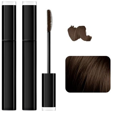 Fezf 2 Pezzi Tinta Per Capelli – Mascara Specifico per Capelli Bianchi, Mascara Ritocco Crescita Penna Tingere i 15ML(marrone caffè)