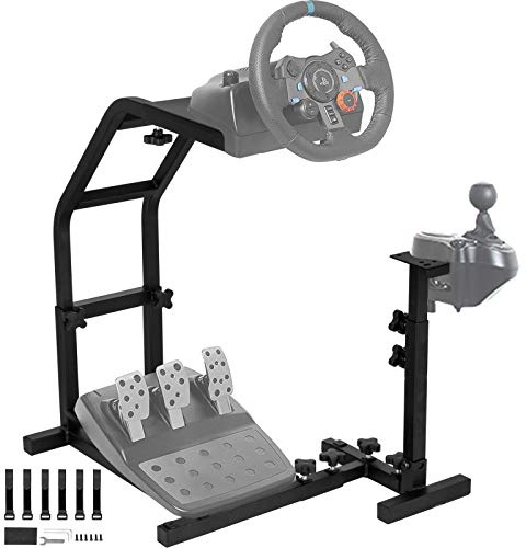 VEVOR Racingsimulator rattstativ för Logitech G29, G27 och G25 Racing Wheel Pro Stand Racing Wheel Stand med V2 Support Game Support-hjul och pedaler ingår ej svart