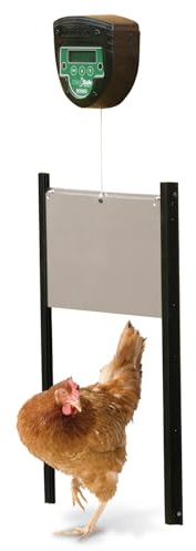Brinsea ChickSafe Advance Automatic Chicken Coop Door Opener and Door Kit for Hen House with Programmable Timer, Digital Display, Space Saving 2-Stage Aluminum Door