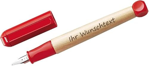 Lamy Füllfederhalter ABC Modell 10, Farbe rot, Feder A, inkl. Laser-Gravur