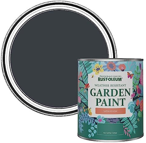 Rust-Oleum Grey Mould-Resistant Garden Paint In Satin Finish - Anthracite (RAL 7016) 750ml