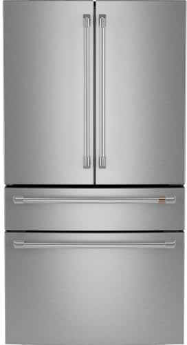 Cafe CGE29DP 36 Inch Wide 28.7 Cu. Ft. Energy Star Certified French Door Refrigerator with Dual-Dispense AutoFill Pitcher and Convertible Drawer - Stainless Steel/Brushed Stainless