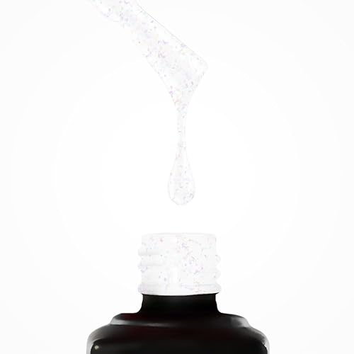 Slowianka Nail Trends Base Coat Base 452 Twinkle Hard Base, Gel-Nagellack, Kein Abwischen, Langanhaltende Nagelgrundierung, Ideal für Maniküre und Nageldesign für Nägel UV