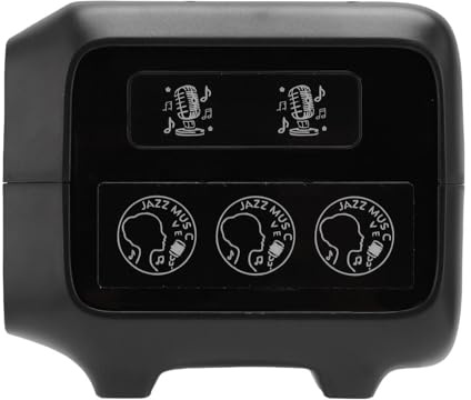 Plyisty -Högtalare, Trådlös Högtalare med 15W Laddare och Digital Väckarklocka för Sovrum, 5.0, Brusreducering, AUX och Typ C-port (BLACK)