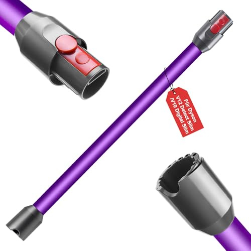 Swetfela Tube Extension pour Dyson V12 Detect Slim / V10 Digital Slim Aspirateur，Accessoire de Tube Rallonge avec Dégagement Rapide 74cm，Rechange pour Tuyau D'aspiration (Violet）